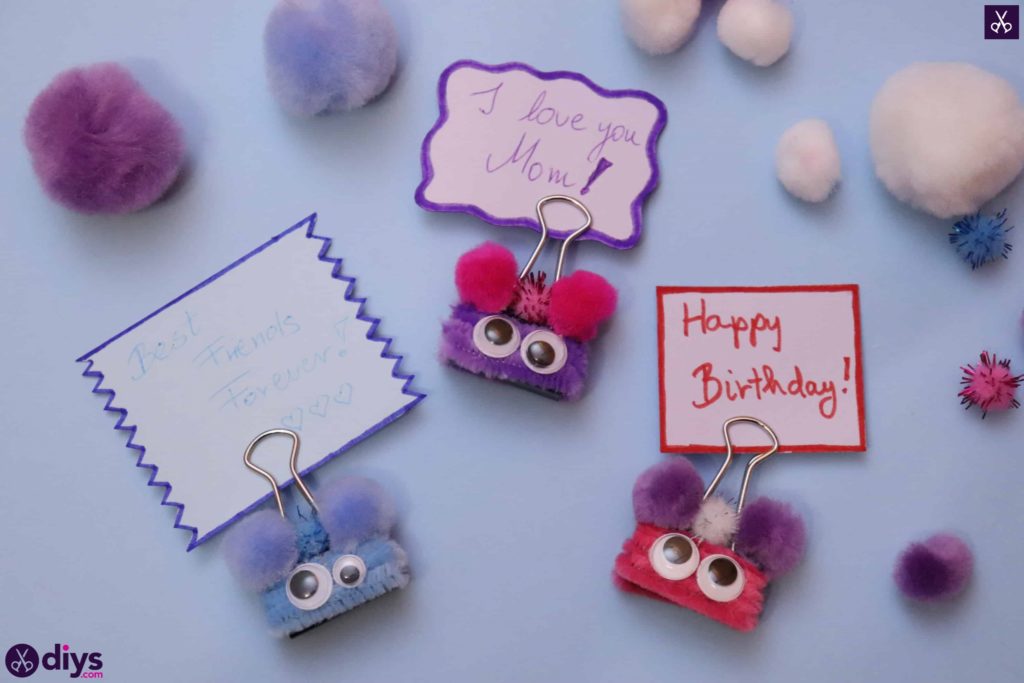 Diy binder clip card holder craft