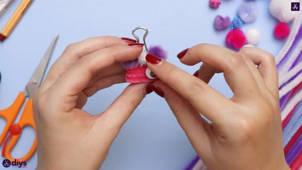 Diy binder clip card holder eye