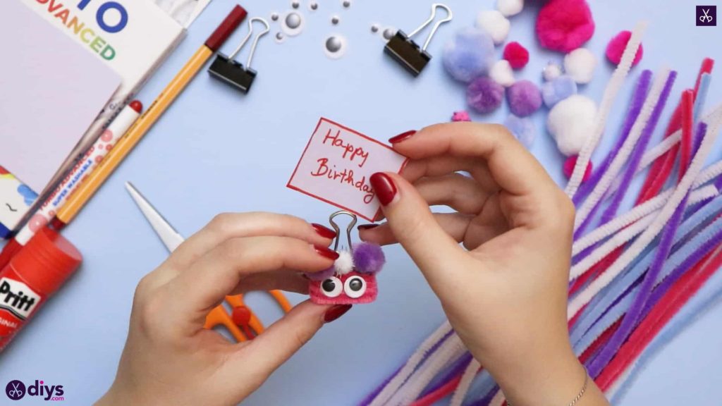 Diy binder clip card holder place card