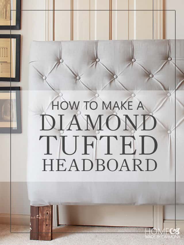 Homemade diamond tufted headboard