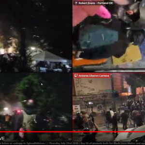 Live streaming of the protesting and riot in Portland.