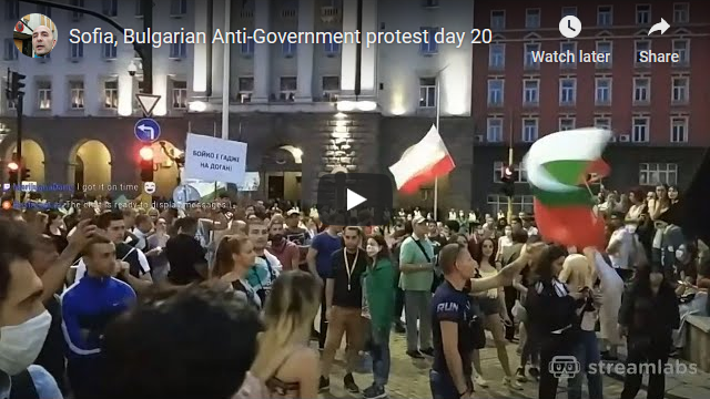 Live Streaming Protest in Bulgaria Sofia