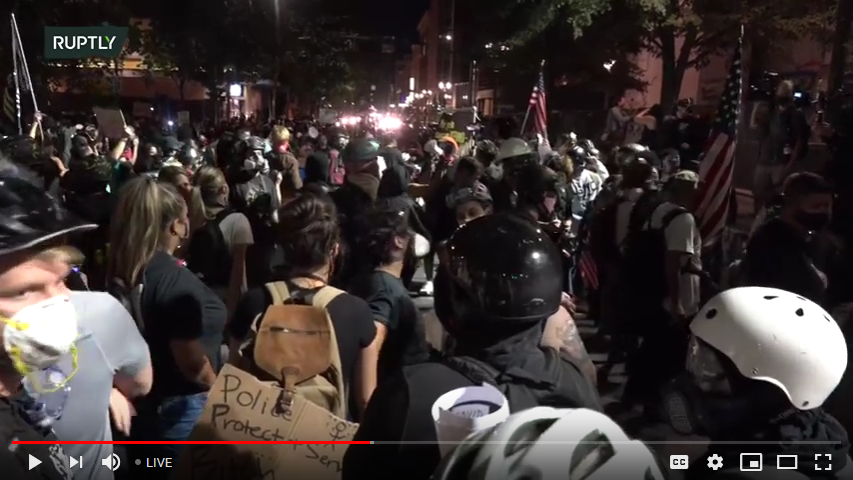 Live streaming feed from the Portland Protest