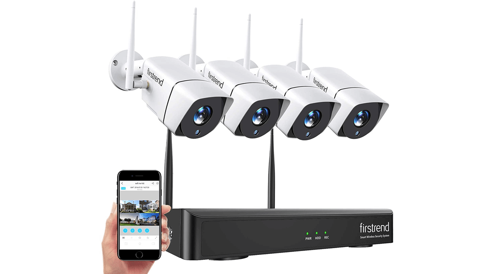 Wireless Security Camera System, Firstrend 8CH 1080P Wireless NVR System with 4pcs 1.3MP IP Security Camera
