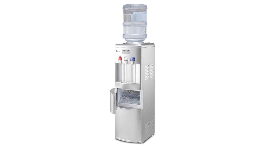 COSTWAY 2-in-1 Water Cooler Dispenser with Built-in Ice Maker