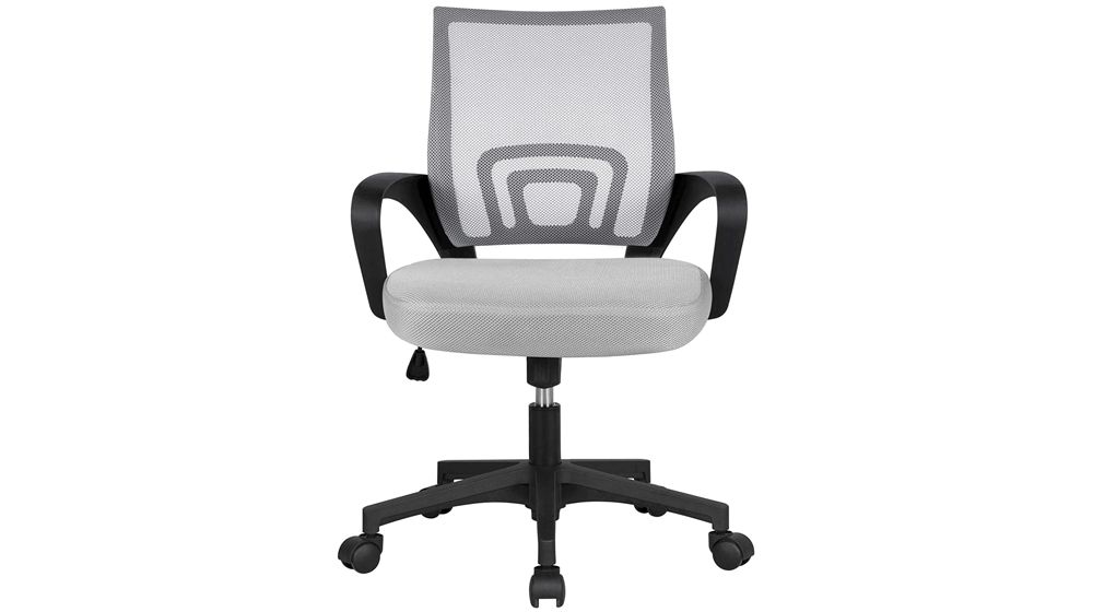 YAHEETECH Ergonomic Mesh Office Chair Gray Mid Back Ergonomic Computer Chair Desk Chair 