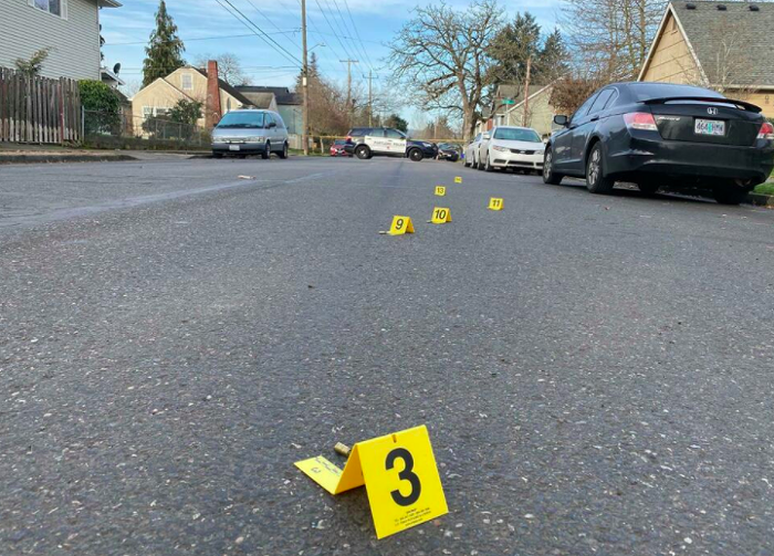 Crime scene following a March 2021 shooting in Portlands Portsmouth Neighborhood