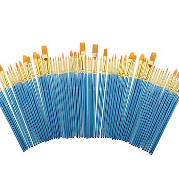 Miniature paint brushes set 6 pack by heartybay