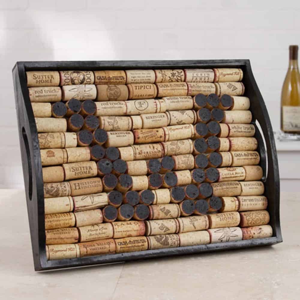 Cork serving tray diy