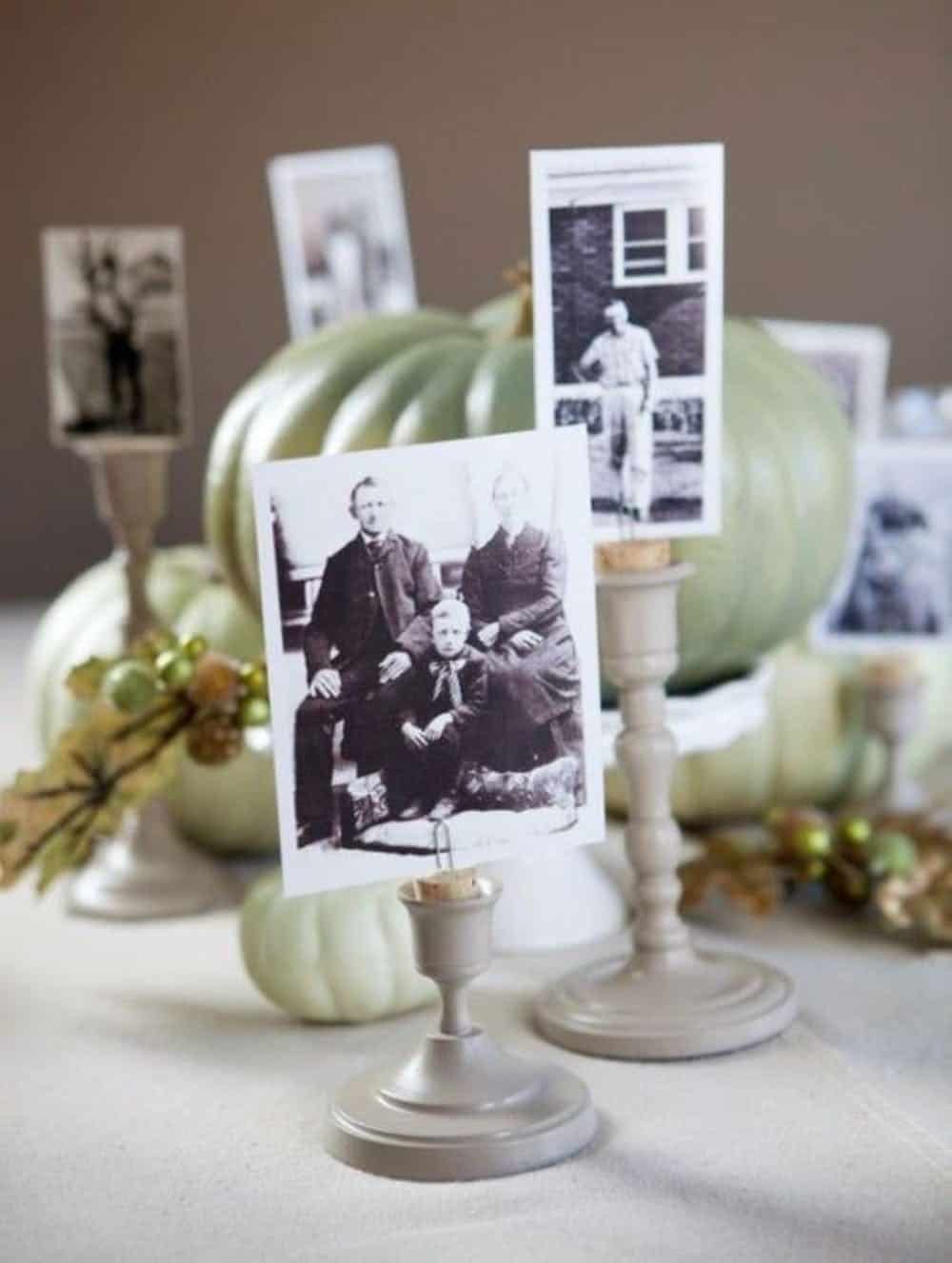 Diy candlestick photo holders from wine corks