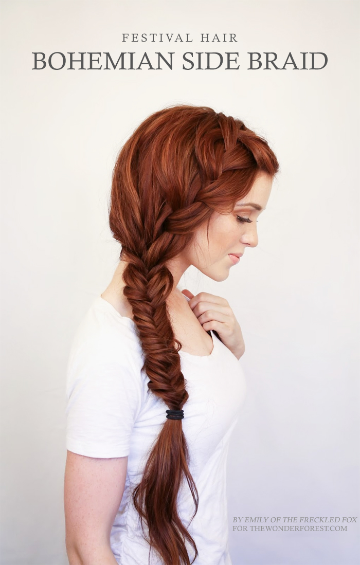 Diy boho side braid