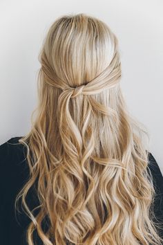 Cute and Simple Hairstyle - the Knotted Half-Updo