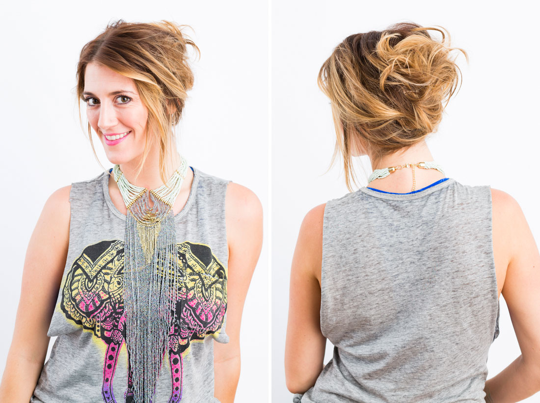 Diy touseled updo in 5 minutes