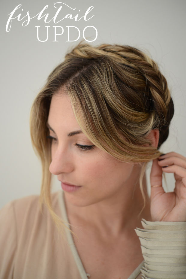 Diy fishtail updo hairstyle