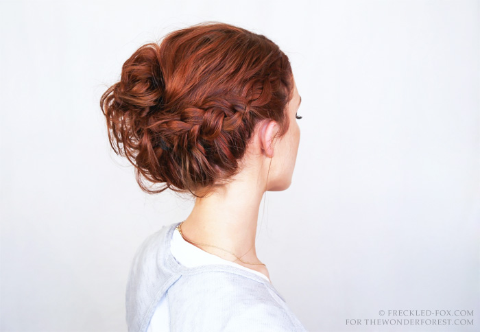 Pretty Hairstyle with Lace Braid Updo