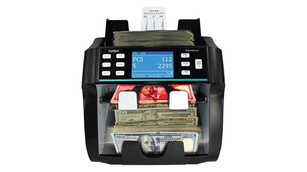 Kolibri Signature 2-Pocket US Bank Grade Mixed Denomination Money Counter Machine
