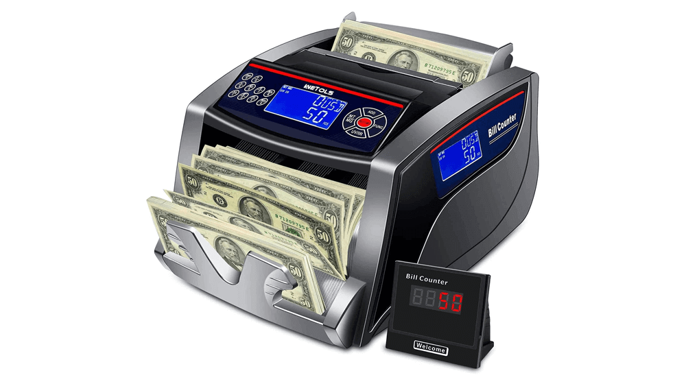 WETOLS Money Counter with Counterfeit Bill Detection
