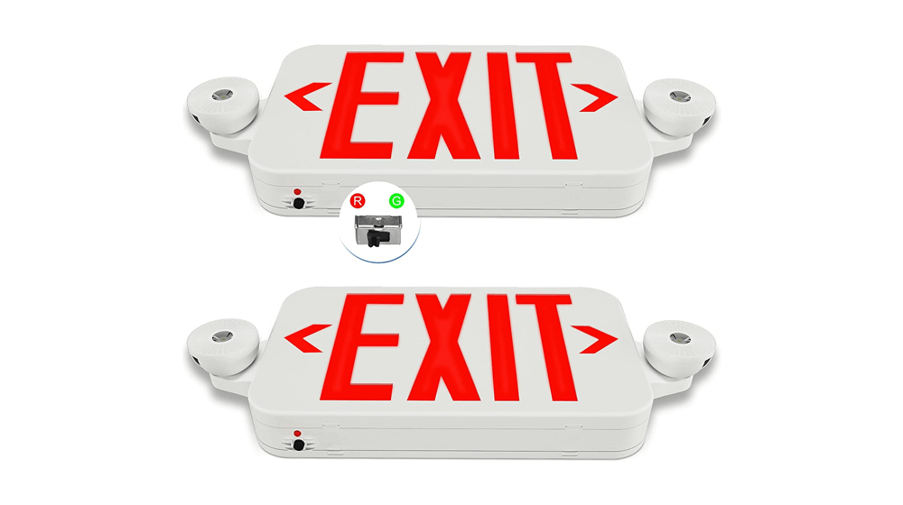 LEDIARY 2 Pack Exit Sign with Emergency Lights