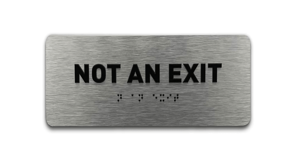 Not An Exit Identification Sign - ADA Compliant Sign