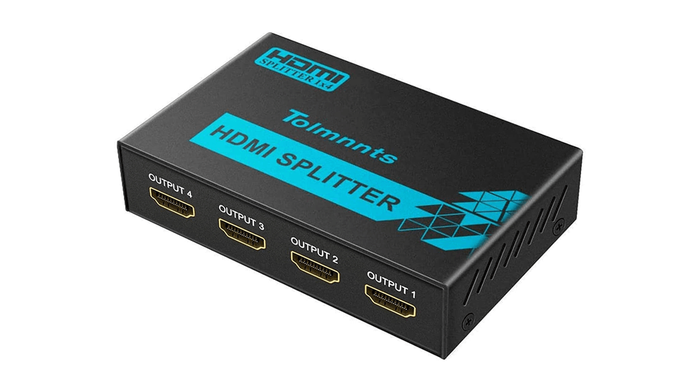 Tolmnnts HDMI Splitter 1 in 4 Out Powered by AC Adapter