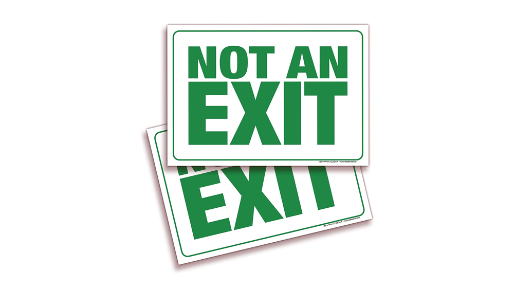 iSYFIX Not an Exit Stickers – 2 Pack