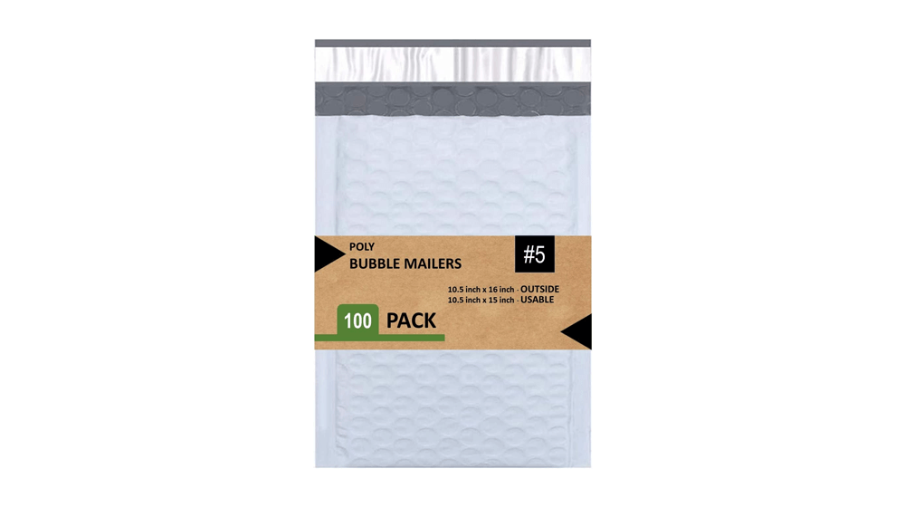 Sales4Less 5 Poly Bubble Mailers 10.5X16 Inches Padded Envelope Mailer Waterproof Pack