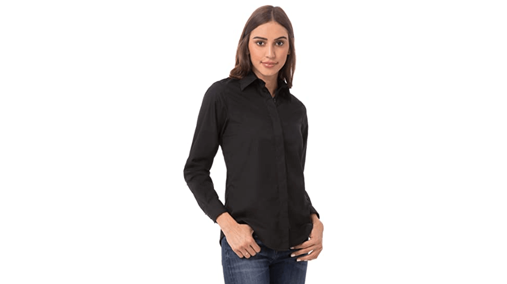 Chef Works Women's Long Basic Dress Shirt