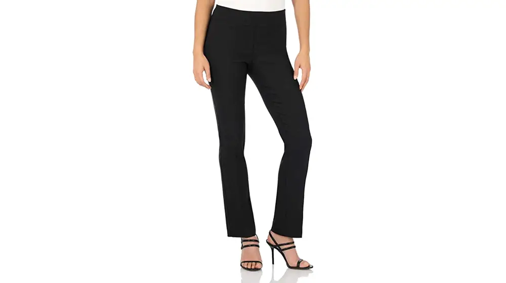 Rekucci Women's Ease Into Comfort Straight Leg Pant with Tummy Control